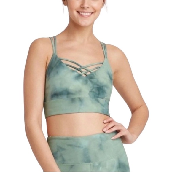 JoyLab Tie-Dye Leggings and Sports Bra Set - Picture 1 of 9